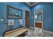 Full Bathroom off Fitness Room includes Sauna and Steam Shower - Single Family Home for sale at 8499 Lindrick Ln, Bradenton, FL 34202 - MLS Number is A4475594